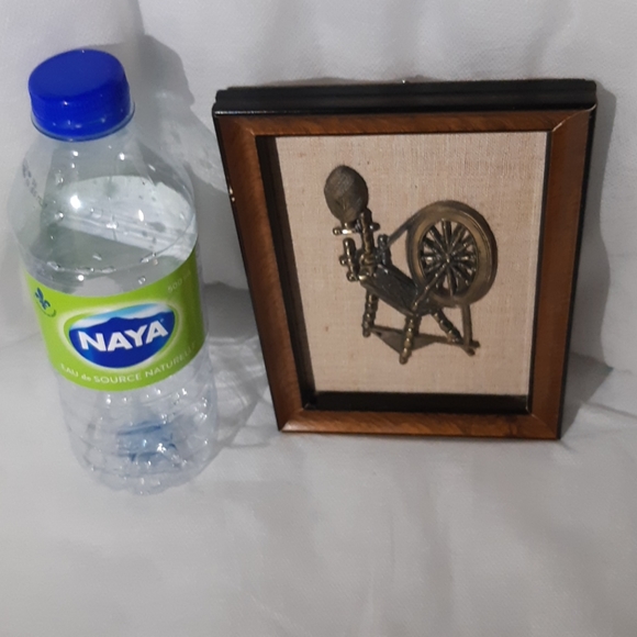 Ca. 1930's Japan- Brass on wood textile frame - Picture 3 of 4